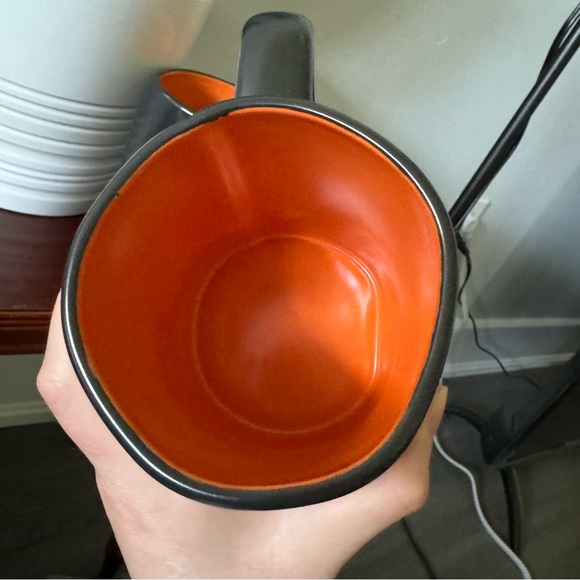 Rae Dunn Mugs Halloween Collection - Bone to be wild, black-orange, set of 2 - Picture 5 of 6